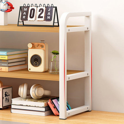 Adjustable Height Multi-Layer Desktop Bookshelf Home Office Floor Organizer Rack