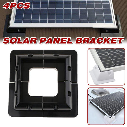 4x Solar Panel Mounting Bracket White Black Corner Set Kit Entry Caravan Boat