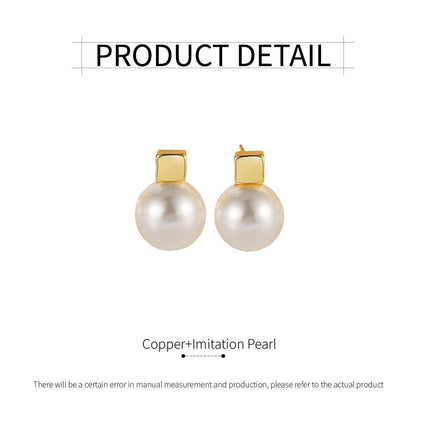 High-End Geometric Cotton Earrings Simple Versatile Fashion Niche Design Jewelry