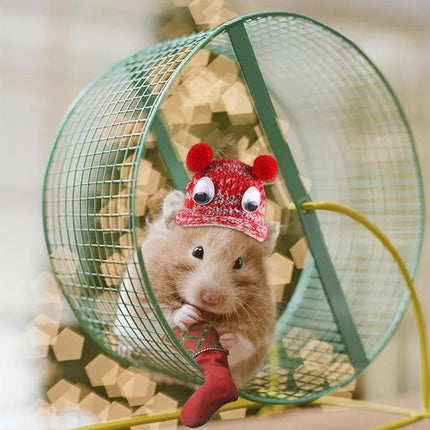 Adjustable Knitted Woolen Hat for Pet Dutch Pig Hamster Funny Decorative Hat