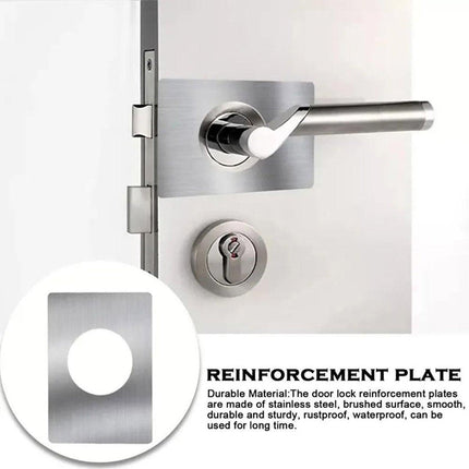 Spherical Lock Repair Plate Set Circular Door Lock Fixing Kit 2 Pieces Metal