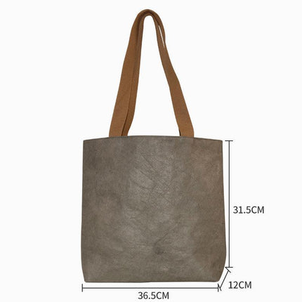 Waterproof Paper Tote Bag Large Capacity Lightweight Durable Fashionable Carry