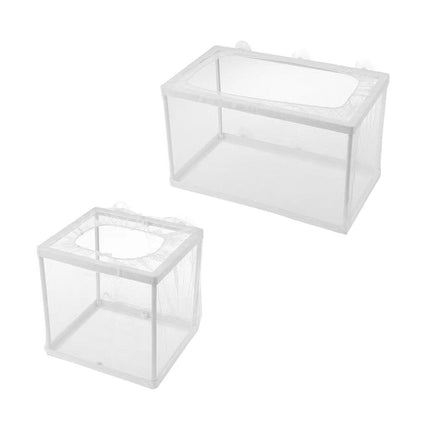 2pcs Fish Breeding Hatchery Box Juvenile Isolation Net Fry Spawning Incubator