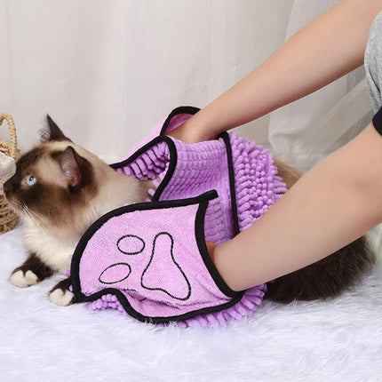 Quick Drying Pet Bath Towel Fast Absorbent Dog Cat Cleaning Towel for Grooming