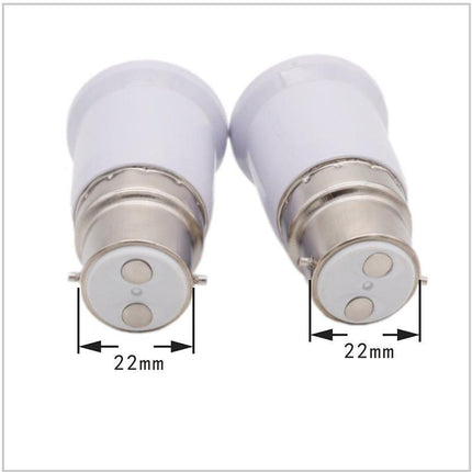 4/10x B22 To E27 Light Socket Adapter Bayonet Lamp Base To Edison E27 Bulb Screw - Aimall