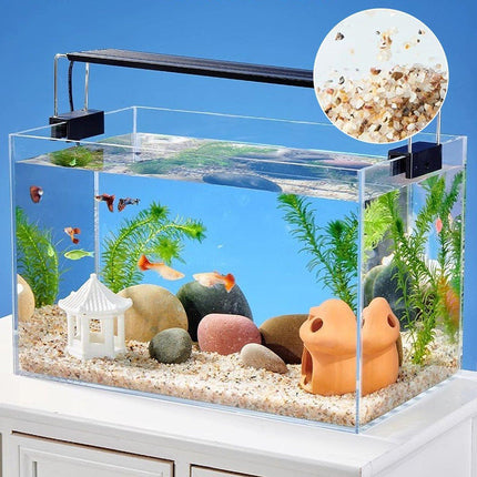 Natural Quartz Sand Aquarium Decoration Natural Fish Tank Base Sand River Stone - Aimall
