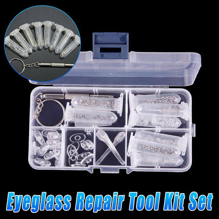 Eyeglasses Repair Kit Box Screws Silicone Nose Pads Bracket Glasses Accessories