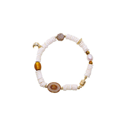 Pepe Wheel Pearl Necklace And Bracelet Set Elegant Jewelry For Women Fashion