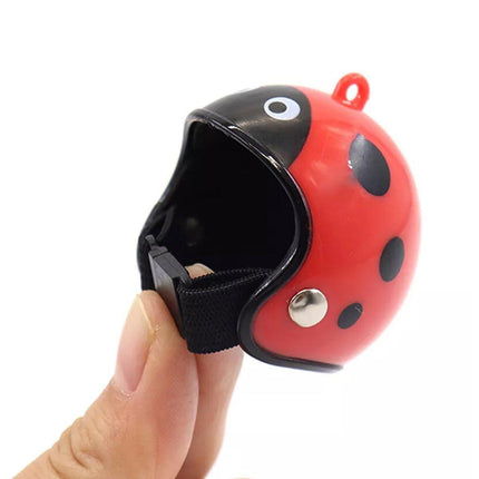 2PCS Mini Pet Chicken Helmet Protective Headgear Set Waterproof Cartoon Design