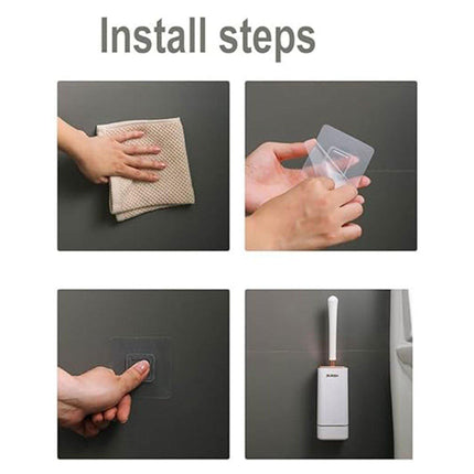 Silicone Toilet Brush Wall-mounted Design for Toilet Cleaning