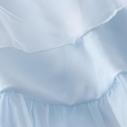 Blue Hanfu Girl Super Fairy Dress Mesh Traditional Chinese Style Princess Outfit