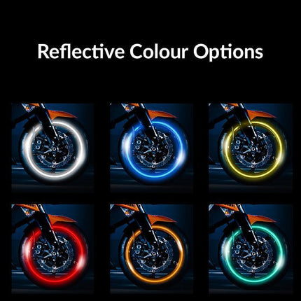 18" Reflective Rim Tape Wheel Stripe Decal Trim Sticker For Car Motorcycle