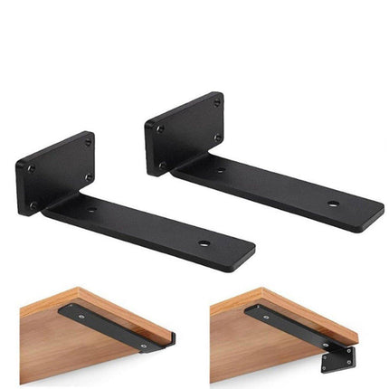Heavy Duty Shelf Bracket Black L Shape Shelf Bracket Hidden Steel Bracket Shelve