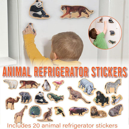 Animal Magnetic Fridge Stickers Educational Chalkboard Magnets for Kids Learning