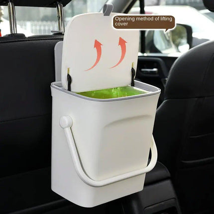 Car Waste Bin Wall Mounted In-Car Garbage Organiser Vehicle Trash Can Holder