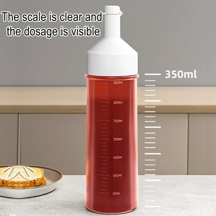 4pcs 350ml Kitchen Squeeze Jam Jars Controlled Dispensing Measuring Jar Multi