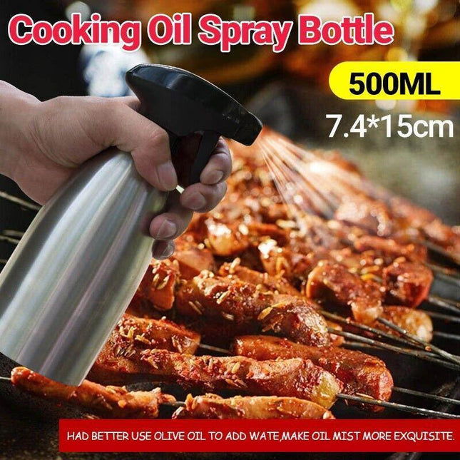 500Ml Bbq Dispenser Stainless Steel Sprayer Kitchen Olive Cooking Spray Bottle - Aimall
