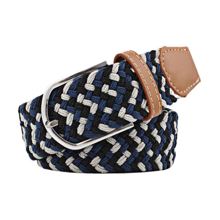 Unisex Braided Belt Casual Canvas Belt Adjustable Stretch Belt for Men Women