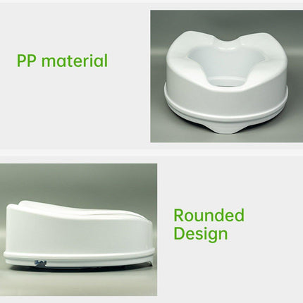 Adjustable Raised Toilet Seat Riser for Elderly Pregnant Women and Mobility Support