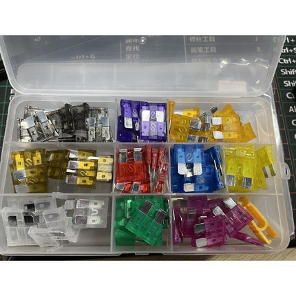 100 Standard Blade Auto Car Assorted Fuses Assortment Kits Sets 2A-35A With Box - Aimall