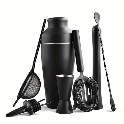 8PCS/700ML Stainless Steel Cocktail Shaker Bartender Tools Set Bar Supplies