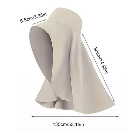 Women Summer Sun Protection Hat Large Brim Face Cover Shawl UV Protection Cap