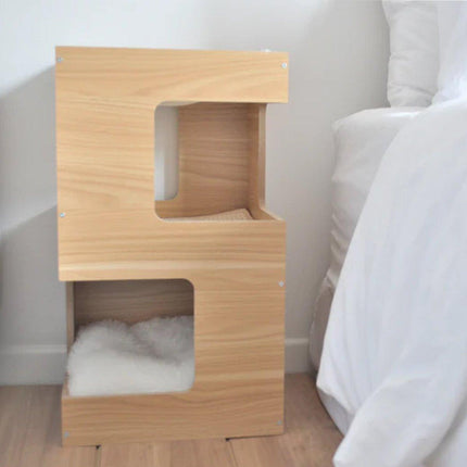 Double Layer Cat Climbing Shelf Multi-Level Cat Hutch Pet Furniture for Cats