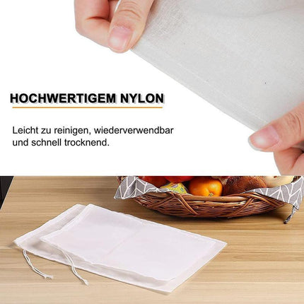 Micron Reusable Nylon Fine Mesh Food Strainer Filter Bag for Nut Milk Coffee - Aimall
