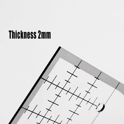 Multifunctional Acrylic Quilting Ruler Non-Slip Corner Round Edge DIY Sewing