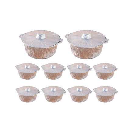 10PCS Duty Aluminum Foil Pots for Hotpot Camping Picnic Tinfoil field cutlery