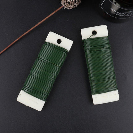 20Rolls Green Galvanized Binding Wire Soft Crafting Wire Christmas Decoration