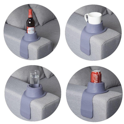 Couch Cup Holder Silicone Drink Coaster Tray Sofa Armrest Stand Car Cup Holder