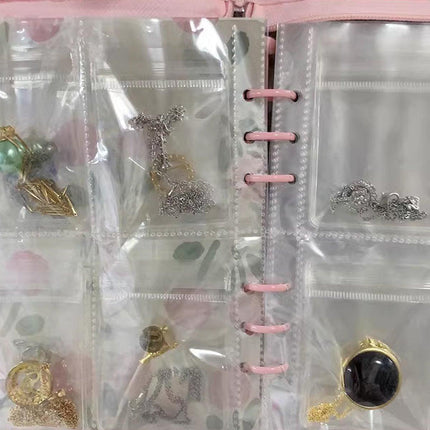 Jewelry Storage Booklet Organizer Ziplock Pouch Flipchart Zipper Display Bag