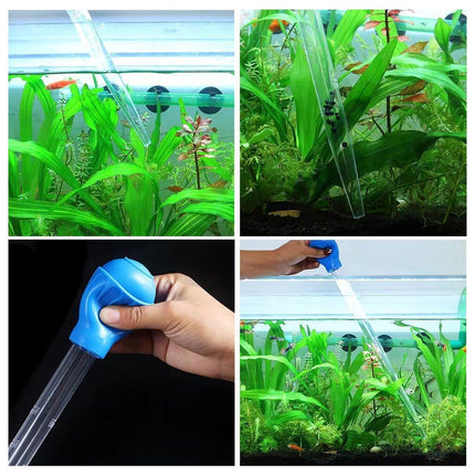 2PCS Fish Tank Cleaner Mini Pooper Turtle Pump Aquarium Maintenance Feeding Tube