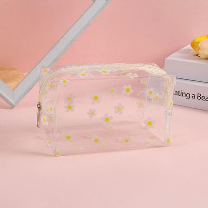 2PCS Large Capacity Transparent PVC Travel Bag Women Portable Wash Storage Bag