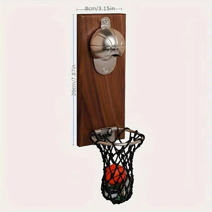 Magnetic Wooden Beer Bottle Opener Football Basketball Wine Opener Refrigerator