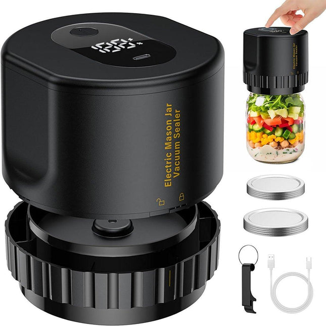 Mason Jar Vacuum Sealer Jar Sealer Cordless Electric Automatic for Home Kitchen