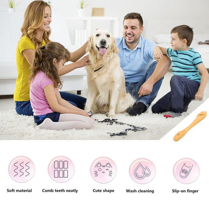 Pet Finger Toothbrush Dog Cat Puppy Teeth Cleaning Soft Brushing Tool Care