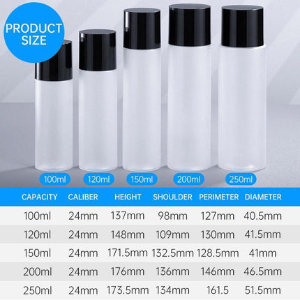 10pcs Frosted Transparent Dispenser Bottle Lotion Skincare Plastic Bottles Set