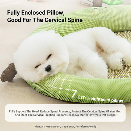 Summer Cartoon Fruit Backrest Nest Breathable Pet Mat for Dogs Cats Sleeping Bed