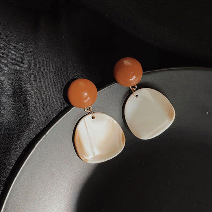 Elegant Vintage Mocha Latte Brown Dangle Earrings Women Girls Boho Fashion