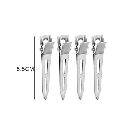 6-54PCS 5.5cm Hairdressing Sectioning Hair Clips Duck Bill Hairpin Salon Metal Curl Clips - Aimall