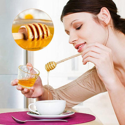 30PCS Mini Wooden Honey Dipper Stick for Honey Jar Dispense Drizzle Party Favors - Aimall