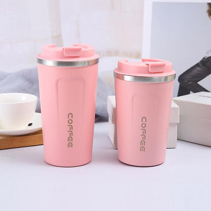Insulated Coffee Mug Vacuum Travel Cup Thermal Stainless Steel Flask Reusable 380ML - Aimall