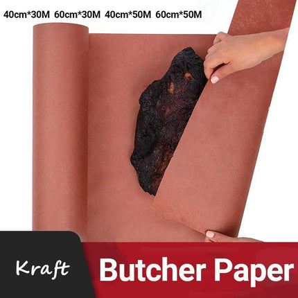 Pink Kraft Butcher  Roll Food Grade Oil absorbent paper for outdoor grilling Aimall
