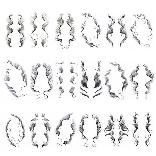 Baby Hair Tattoo Stickers Black Hairline Edge Decals Curly Women Stickers Fringe - Aimall