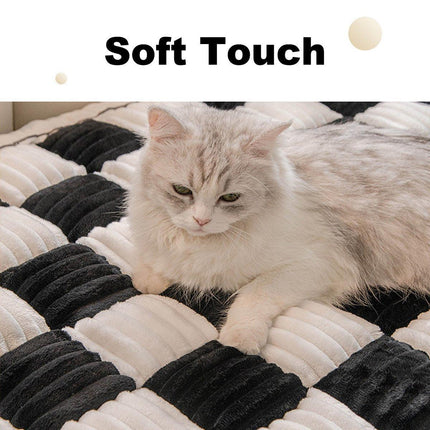 Checkerboard Pet Dog Kennel Mat Comfortable Cushion for Dogs and Puppies Bedding