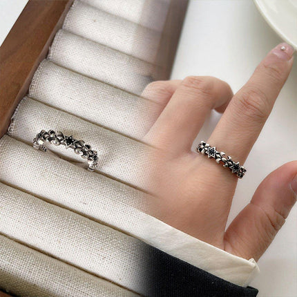 Non-Fading Hip Hop Open Ring for Girls Stylish Adjustable Fashion Jewelry