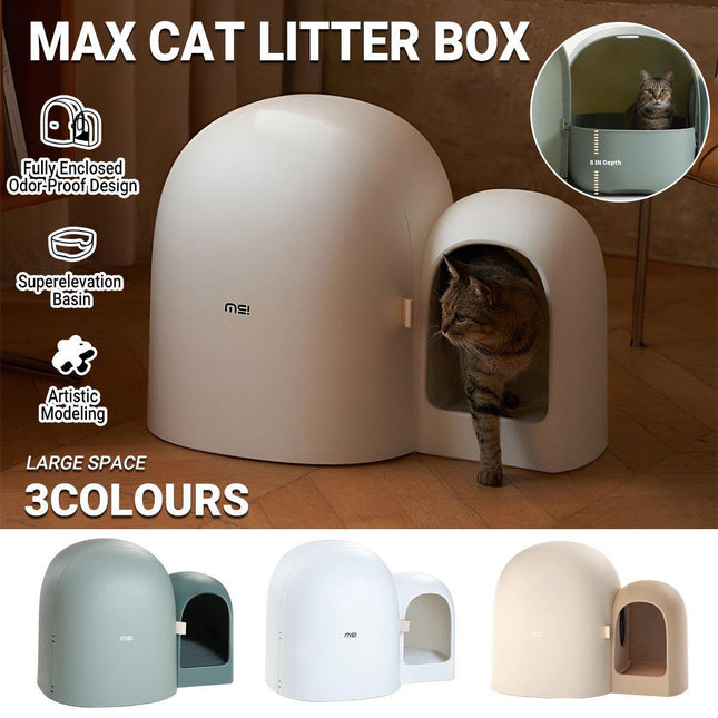 Fully Enclosed Cat Litter Box Large Small Deodorant Anti-Splash Sand Tray Toilet