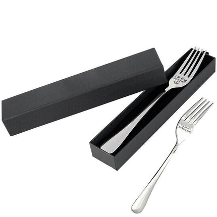 I forking love you Engraved Stainless Steel Fork w/ Gift Box Lover Best Present - Aimall